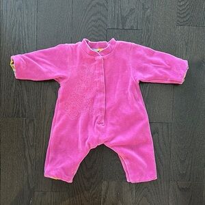 Kenzo pink velour onesie 3M